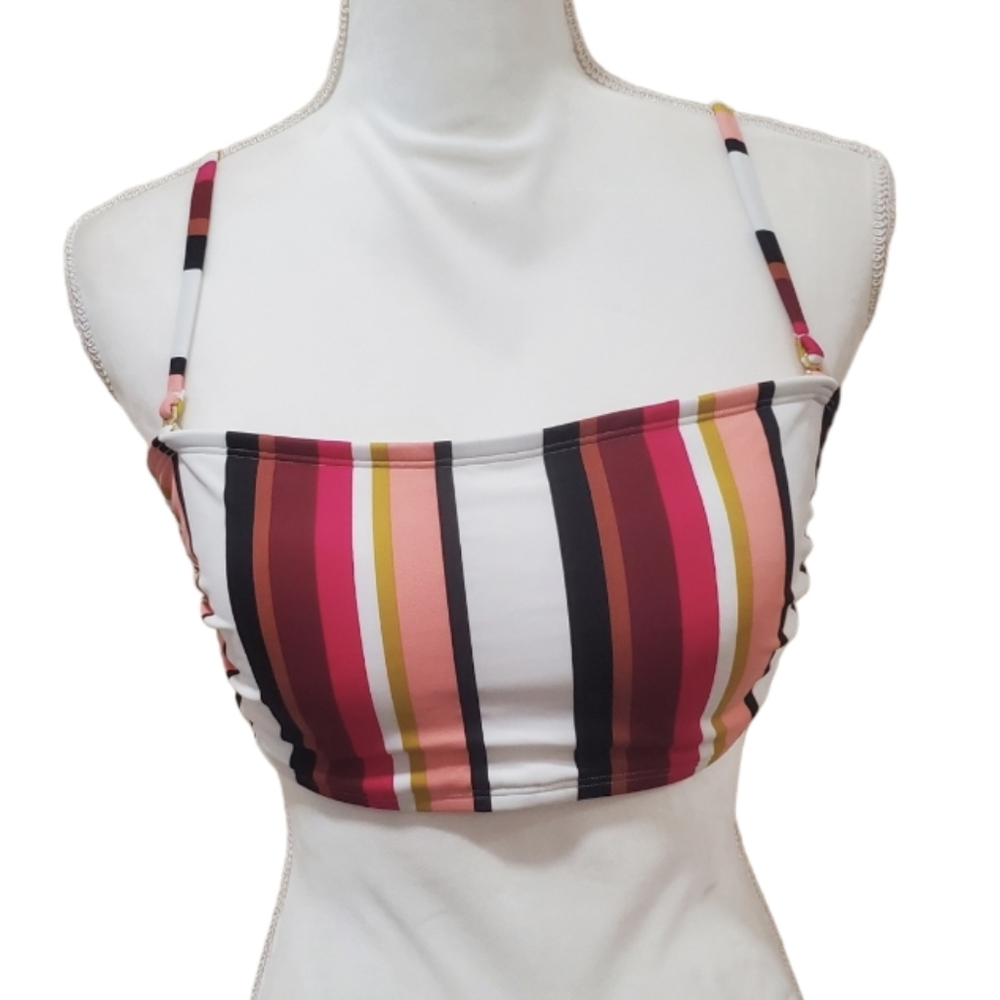 Kona sol striped bikini top